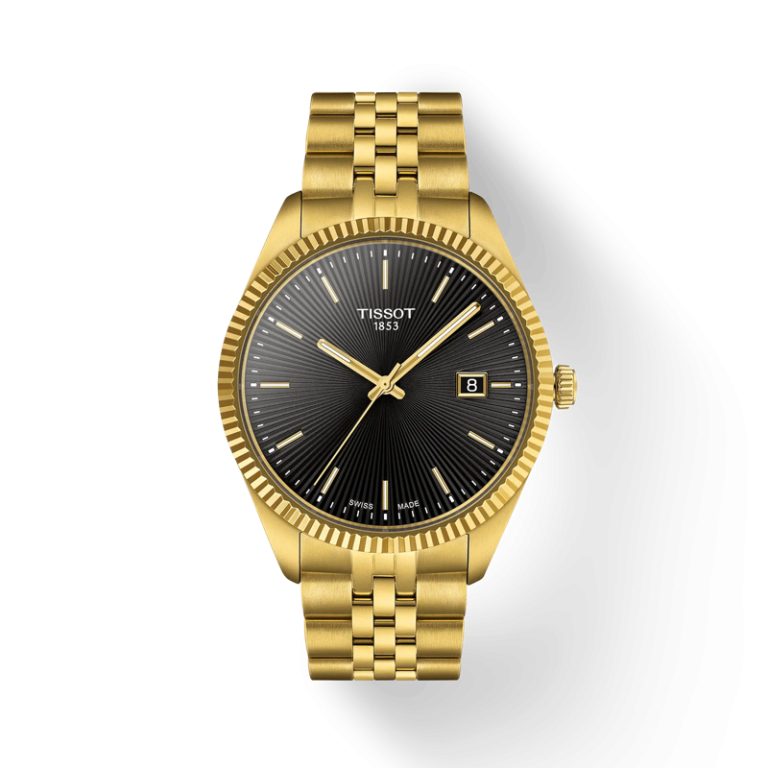 TISSOT Men’s Quartz Swiss Made Gold Stainless Steel Black Dial 40mm Watch T156.410.33.051.00