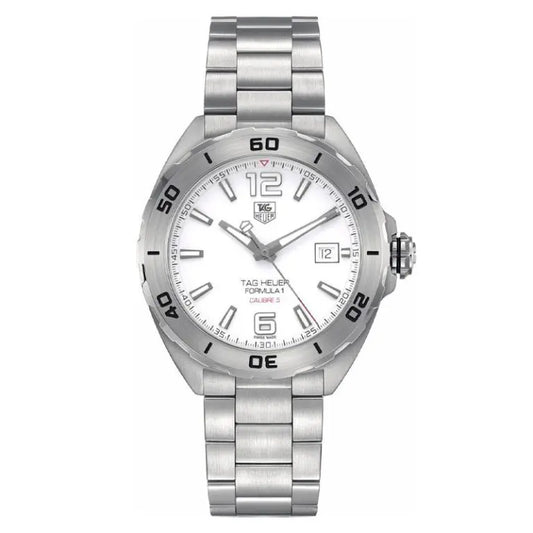 Tag Heuer Formula 1 Men’s Automatic Swiss Made Silver Stainless Steel White Dial 41mm Watch WAZ2114.BA0875