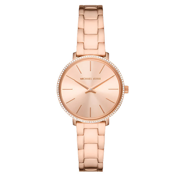 Michael Kors Pyper Rose Gold Stainless Steel Rose Gold Dial Quartz Watch for Ladies - MK1040