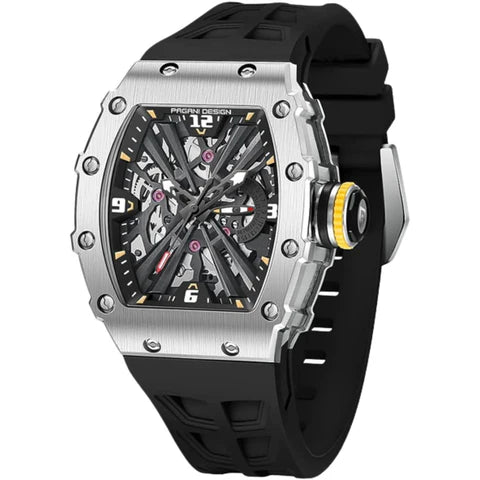 Pagani Design Stainless Steel Black Dial Quartz Watch for Gents - PD-1738