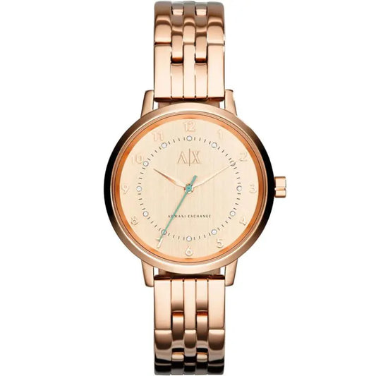 Armani Exchange Women’s Quartz Rose Gold Stainless Steel Rose Gold Dial 39mm Watch AX5362