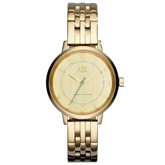 Armani Exchange Women’s Quartz Gold Stainless Steel Gold Dial 39mm Watch AX5361