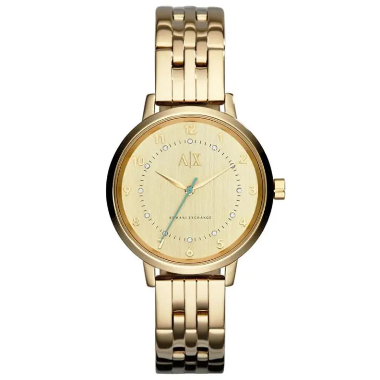 Armani Exchange Women’s Quartz Gold Stainless Steel Gold Dial 39mm Watch AX5361