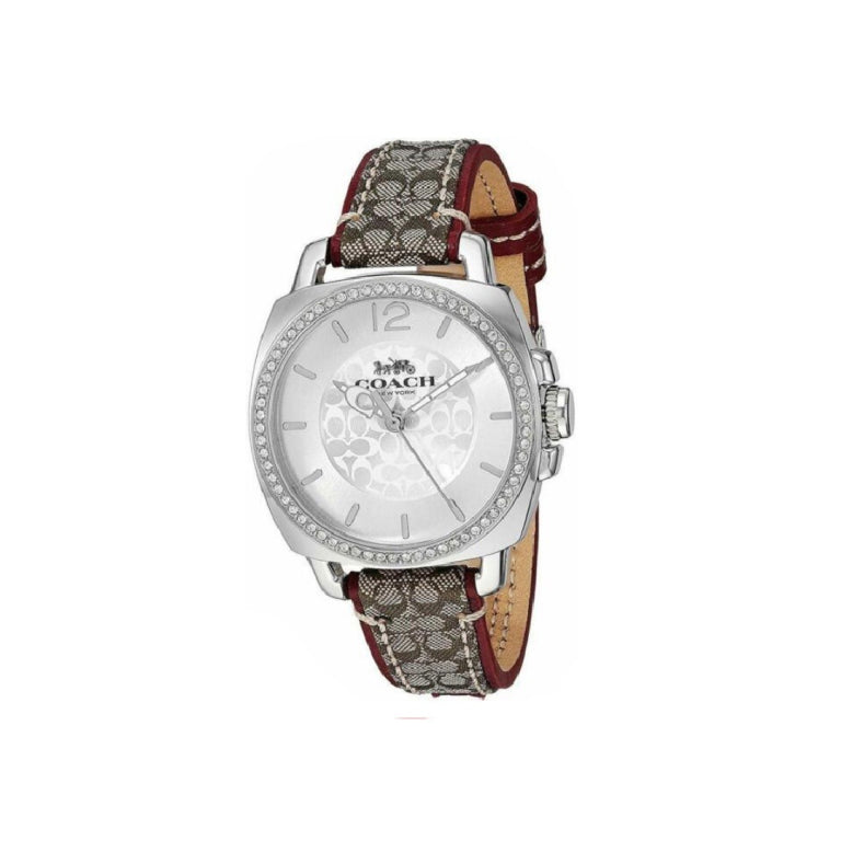 Coach Women’s Quartz Brown Leather Strap White Dial 34mm Watch 14503147