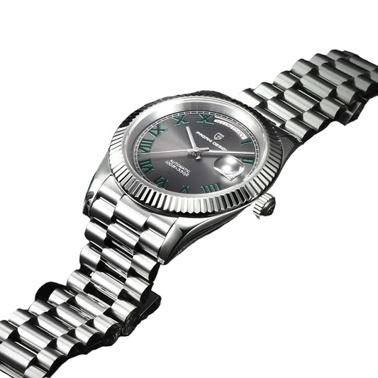 Pagani Design Stainless Steel Grey Dial Automatic Watch for Gents - PD-1783