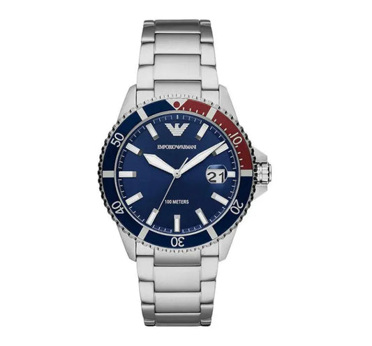 Emporio Armani Men’s Quartz Stainless Steel Blue Dial 42mm Watch AR11339