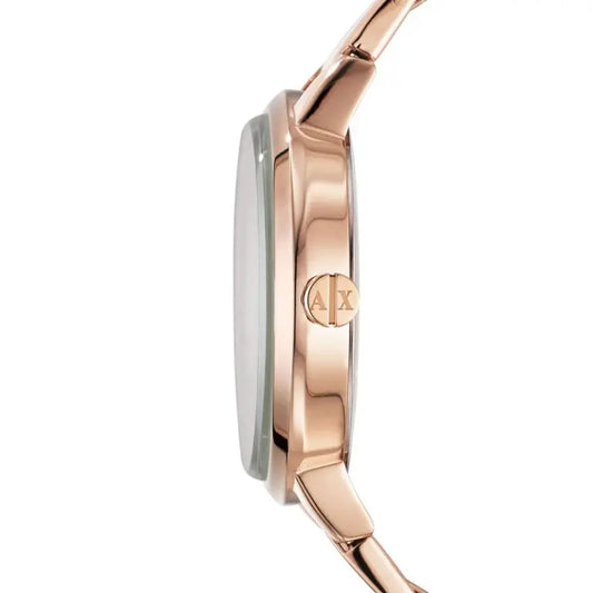 Armani Exchange Women’s Quartz Rose Gold Stainless Steel Rose Gold Dial 39mm Watch AX5362