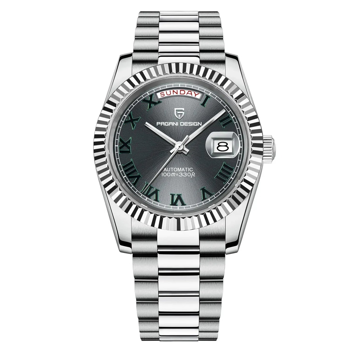 Pagani Design Stainless Steel Grey Dial Automatic Watch for Gents - PD-1783