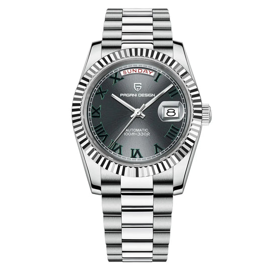Pagani Design Stainless Steel Grey Dial Automatic Watch for Gents - PD-1783