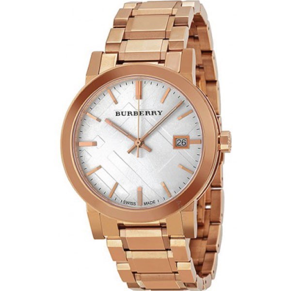 Burberry Men’s Swiss Made Stainless Steel Silver Dial 38mm Watch BU9004