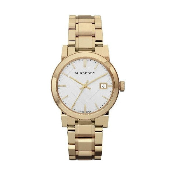 Burberry Ladies Stainless Steel White Dial Gold-tone 34mm Watch BU9103
