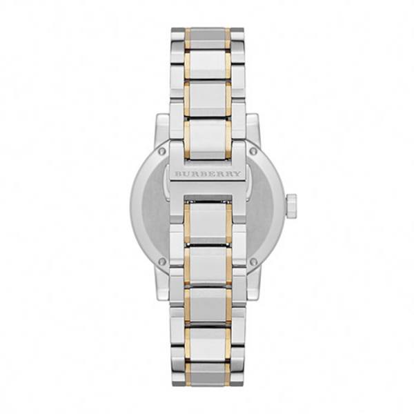Burberry Women’s Swiss Made Quartz Two-Tone Stainless Steel Silver Dial 34mm Watch BU9115