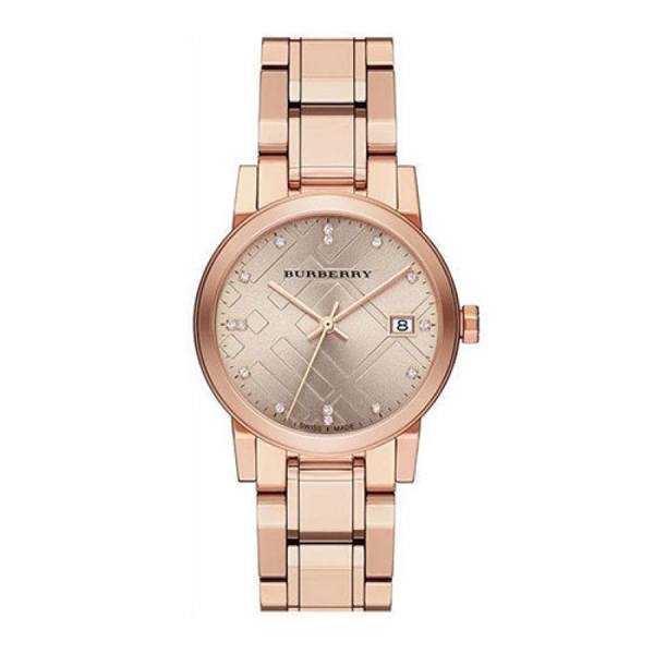 Burberry Women’s Swiss Made Stainless Steel Rose Gold Dial 34mm Watch BU9126