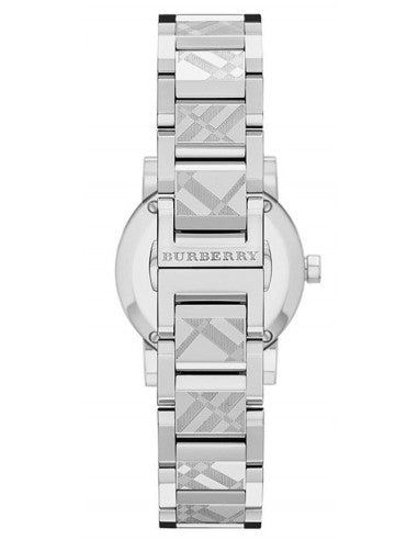 Burberry Ladies Swiss Made Stainless Steel Silver Dial 26mm Watch BU9233