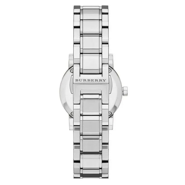 Burberry Women’s Swiss Made Quartz Silver Stainless Steel Black Dial 26mm Watch BU9201