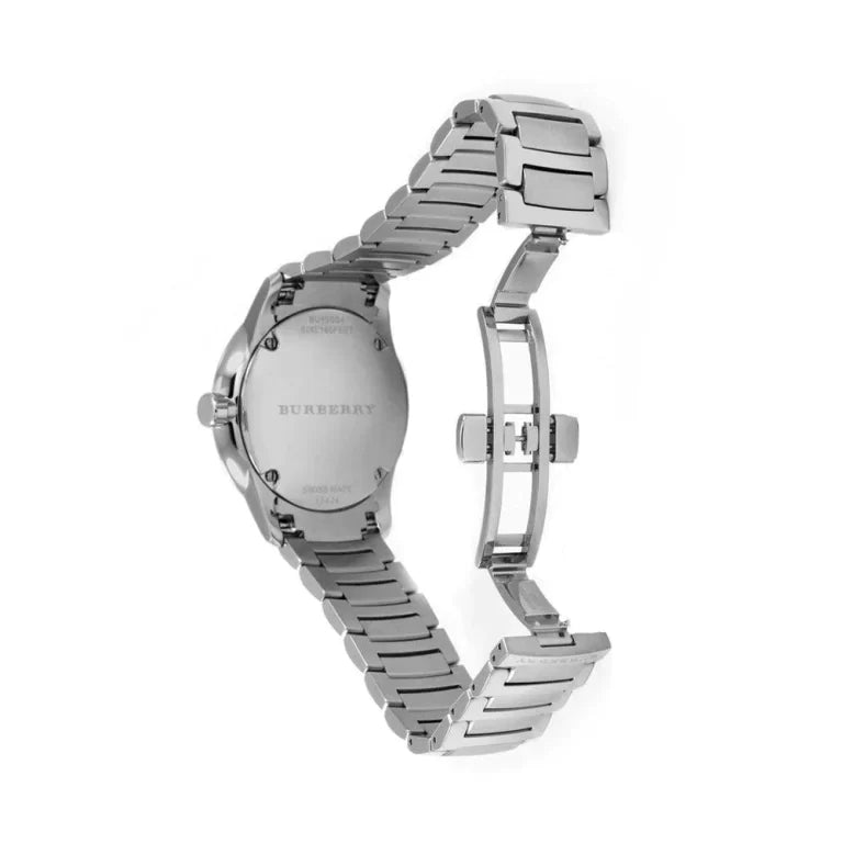 Burberry Men’s Swiss Made Quartz Stainless Steel Silver Dial 40mm Watch BU10004