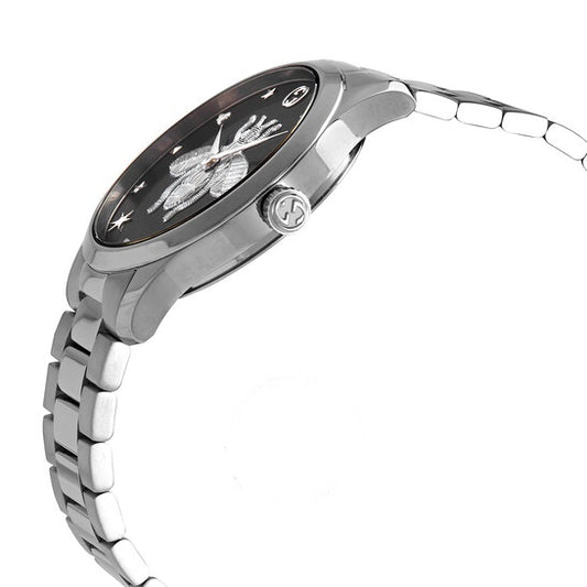 Gucci Women’s Swiss Made Quartz Stainless Steel Black Dial 38mm Watch YA1264136