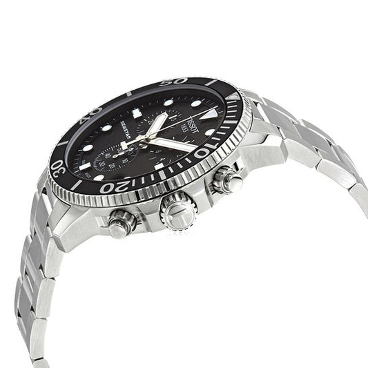 TISSOT Men’s Quartz Swiss Made Stainless Steel Black Dial 45mm Watch T120.417.11.051.00