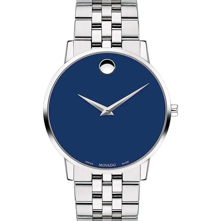 Movado Men’s Swiss Made Quartz Stainless Steel Blue Dial 40mm Watch 0607212