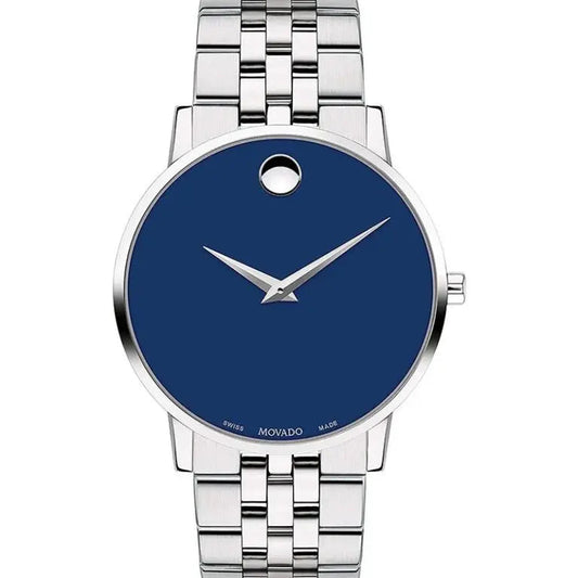 Movado Men’s Swiss Made Quartz Stainless Steel Blue Dial 40mm Watch 0607212