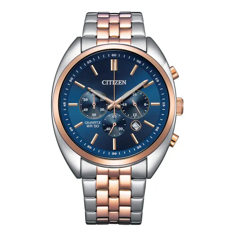 Citizen Men’s Quartz Two Tone Stainless Steel Blue Dial 42mm Watch AN8216-50L