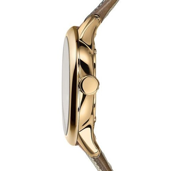 Burberry Women’s Swiss Made Leather Strap Gold Dial 32mm Watch BU10114