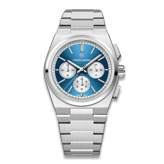 Pagani Design Stainless Steel Blue Dial Quartz Chronograph Watch for Gents - PD-1761