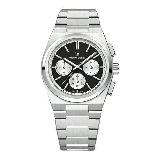 Pagani Design Stainless Steel Silver Dial Quartz Chronograph Watch for Gents - PD-1761