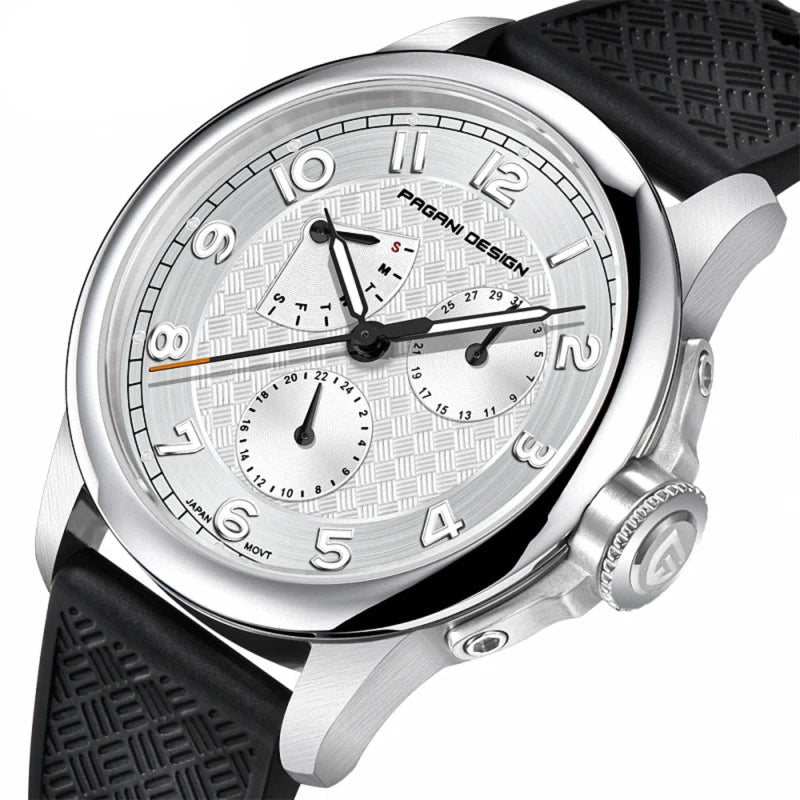 Pagani Design Stainless Steel Silver Dial Multi-Function Automatic Watch for Gents - PD-1780