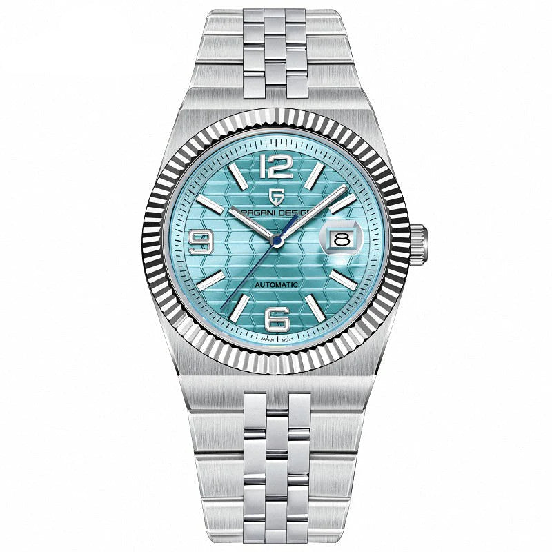 Pagani Design Stainless Steel Ice Blue Dial Automatic Watch for Gents - PD-YS027