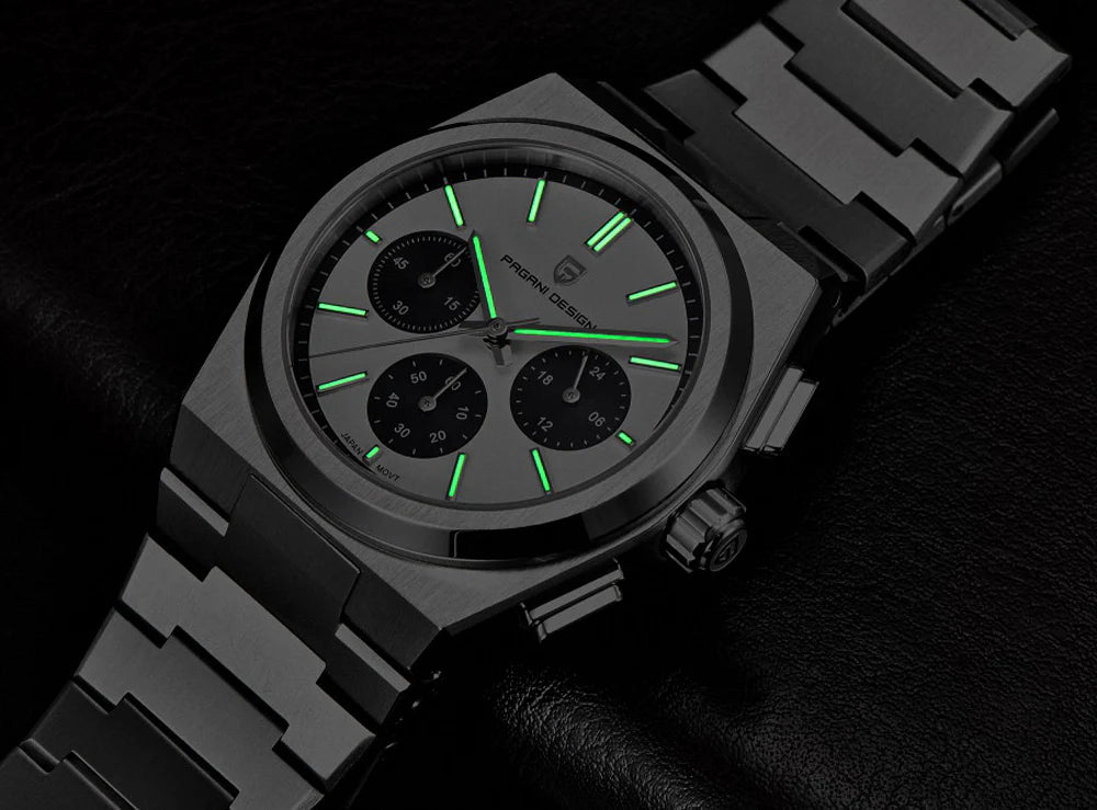 Pagani Design Stainless Steel Silver Dial Quartz Chronograph Watch for Gents - PD-1761