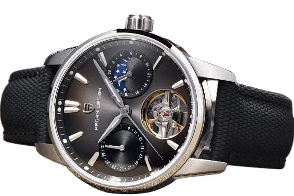 Pagani Design Stainless Steel Black Dial Automatic Watch for Gents - PD-YS021