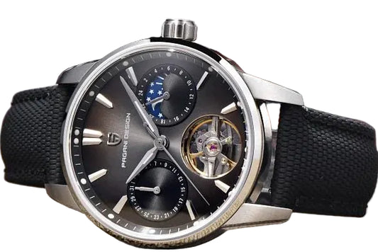 Pagani Design Stainless Steel Black Dial Automatic Watch for Gents - PD-YS021