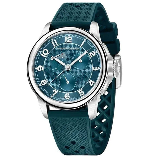 Pagani Design Stainless Steel Teal Dial Multi-Function Automatic Watch for Gents - PD-1780