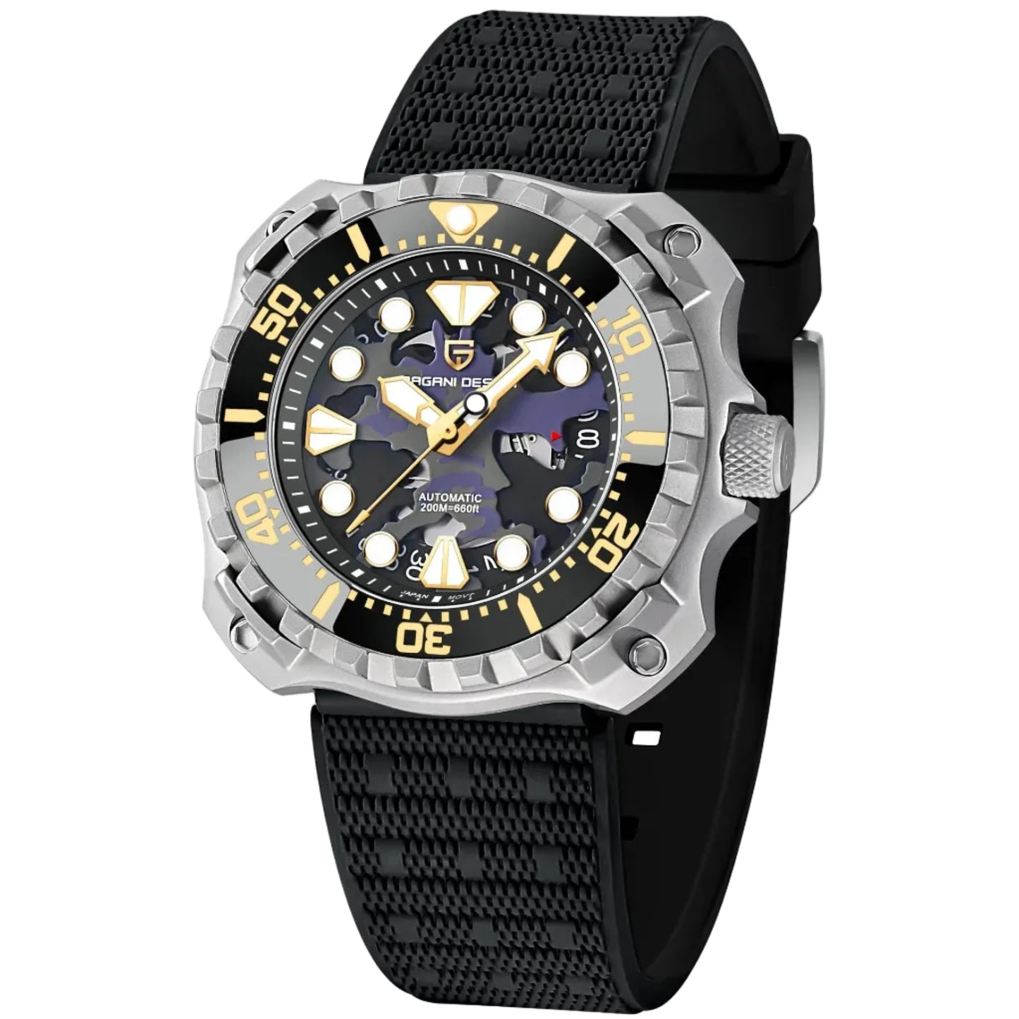 Pagani Design Stainless Steel Urban Camo Dial Automatic Watch for Gents - PD-YN009