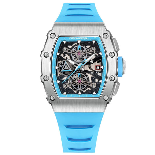 Pagani Design Stainless Steel Skeleton Dial Quartz Watch for Gents - PD-YS011